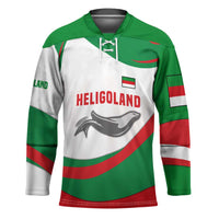 Germany Heligoland Hockey Jersey with Seal Graphic and Red Green Wave Nature - Wonder Print Shop