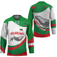 Germany Heligoland Hockey Jersey with Seal Graphic and Red Green Wave Nature - Wonder Print Shop