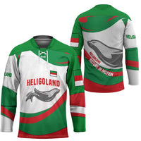 Germany Heligoland Hockey Jersey with Seal Graphic and Red Green Wave Nature - Wonder Print Shop