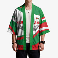 Germany Heligoland Kimono with Seal Graphic and Red Green Wave Nature - Wonder Print Shop