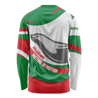 Germany Heligoland Long Sleeve Shirt with Seal Graphic and Red Green Wave Nature - Wonder Print Shop