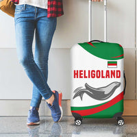 Germany Heligoland Luggage Cover with Seal Graphic and Red Green Wave Nature - Wonder Print Shop