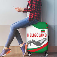 Germany Heligoland Luggage Cover with Seal Graphic and Red Green Wave Nature - Wonder Print Shop