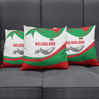 Germany Heligoland Pillow Cover with Seal Graphic and Red Green Wave Nature - Wonder Print Shop