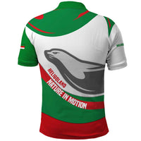 Germany Heligoland Polo Shirt with Seal Graphic and Red Green Wave Nature - Wonder Print Shop