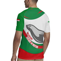 Germany Heligoland Rugby Jersey with Seal Graphic and Red Green Wave Nature - Wonder Print Shop