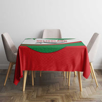 Germany Heligoland Tablecloth with Seal Graphic and Red Green Wave Nature - Wonder Print Shop
