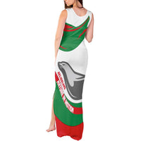 Germany Heligoland Tank Maxi Dress with Seal Graphic and Red Green Wave Nature - Wonder Print Shop