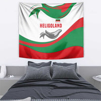 Germany Heligoland Tapestry with Seal Graphic and Red Green Wave Nature - Wonder Print Shop