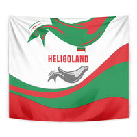 Germany Heligoland Tapestry with Seal Graphic and Red Green Wave Nature - Wonder Print Shop