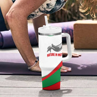 Germany Heligoland Tumbler With Handle with Seal Graphic and Red Green Wave Nature - Wonder Print Shop
