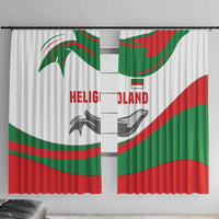 Germany Heligoland Window Curtain with Seal Graphic and Red Green Wave Nature - Wonder Print Shop