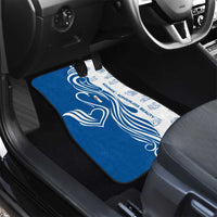 Busingen am Hochrhein Germany Car Mats with Swan Pattern and Blue White Heart Design - Wonder Print Shop