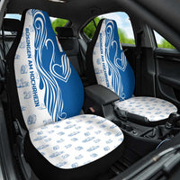 Busingen am Hochrhein Germany Car Seat Cover with Swan Pattern and Blue White Heart Design - Wonder Print Shop