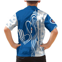 Busingen am Hochrhein Germany Family Matching Mermaid Dress and Hawaiian Shirt with Swan Pattern and Blue White Heart Design - Wonder Print Shop