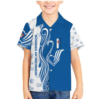 Busingen am Hochrhein Germany Family Matching Mermaid Dress and Hawaiian Shirt with Swan Pattern and Blue White Heart Design - Wonder Print Shop