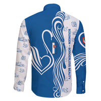 Busingen am Hochrhein Germany Family Matching Short Sleeve Bodycon Dress and Hawaiian Shirt with Swan Pattern and Blue White Heart Design - Wonder Print Shop