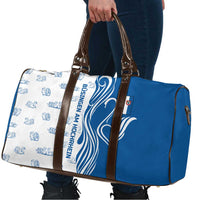 Busingen am Hochrhein Germany Travel Bag with Swan Pattern and Blue White Heart Design - Wonder Print Shop