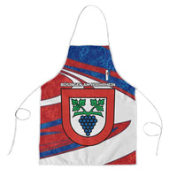 Busingen am Hochrhein Germany Apron with Grape Crest Design and Red Blue Wine Theme - Wonder Print Shop