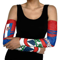 Busingen am Hochrhein Germany Arm Sleeves with Grape Crest Design and Red Blue Wine Theme - Wonder Print Shop