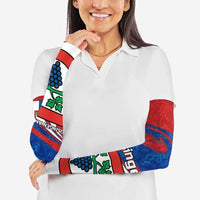 Busingen am Hochrhein Germany Arm Sleeves with Grape Crest Design and Red Blue Wine Theme - Wonder Print Shop