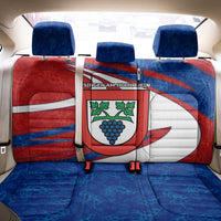 Busingen am Hochrhein Germany Back Car Seat Cover with Grape Crest Design and Red Blue Wine Theme - Wonder Print Shop