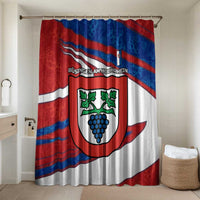 Busingen am Hochrhein Germany Bathroom Set with Grape Crest Design and Red Blue Wine Theme - Wonder Print Shop
