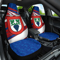 Busingen am Hochrhein Germany Car Seat Cover with Grape Crest Design and Red Blue Wine Theme - Wonder Print Shop