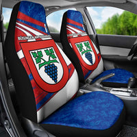 Busingen am Hochrhein Germany Car Seat Cover with Grape Crest Design and Red Blue Wine Theme - Wonder Print Shop
