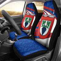 Busingen am Hochrhein Germany Car Seat Cover with Grape Crest Design and Red Blue Wine Theme - Wonder Print Shop