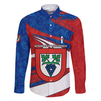 Busingen am Hochrhein Germany Family Matching Mermaid Dress and Hawaiian Shirt with Grape Crest Design and Red Blue Wine Theme - Wonder Print Shop