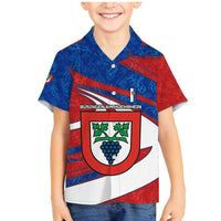 Busingen am Hochrhein Germany Family Matching Mermaid Dress and Hawaiian Shirt with Grape Crest Design and Red Blue Wine Theme - Wonder Print Shop