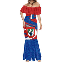 Busingen am Hochrhein Germany Mermaid Dress with Grape Crest Design and Red Blue Wine Theme - Wonder Print Shop