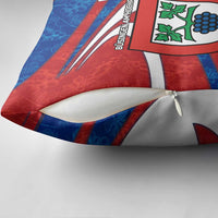 Busingen am Hochrhein Germany Pillow Cover with Grape Crest Design and Red Blue Wine Theme - Wonder Print Shop