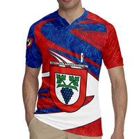 Busingen am Hochrhein Germany Rugby Jersey with Grape Crest Design and Red Blue Wine Theme - Wonder Print Shop