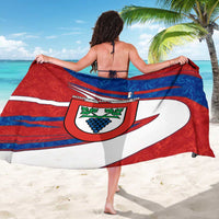 Busingen am Hochrhein Germany Sarong with Grape Crest Design and Red Blue Wine Theme - Wonder Print Shop