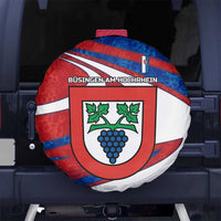 Busingen am Hochrhein Germany Spare Tire Cover with Grape Crest Design and Red Blue Wine Theme - Wonder Print Shop