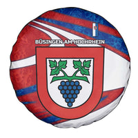 Busingen am Hochrhein Germany Spare Tire Cover with Grape Crest Design and Red Blue Wine Theme - Wonder Print Shop
