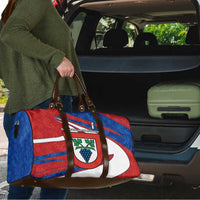 Busingen am Hochrhein Germany Travel Bag with Grape Crest Design and Red Blue Wine Theme - Wonder Print Shop