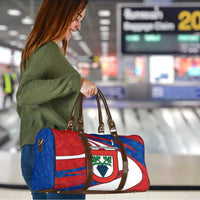 Busingen am Hochrhein Germany Travel Bag with Grape Crest Design and Red Blue Wine Theme - Wonder Print Shop