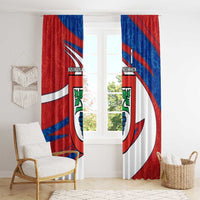 Busingen am Hochrhein Germany Window Curtain with Grape Crest Design and Red Blue Wine Theme - Wonder Print Shop