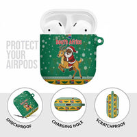 South Africa Christmas AirPods Case Santa Reindeer and Africa Map - Wonder Print Shop