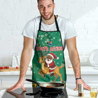 South Africa Christmas Apron Santa Reindeer and Africa Map - Wonder Print Shop
