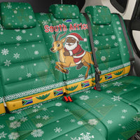 South Africa Christmas Back Car Seat Cover Santa Reindeer and Africa Map - Wonder Print Shop
