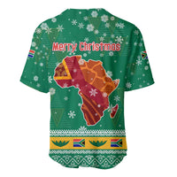 South Africa Christmas Baseball Jersey Santa Reindeer and Africa Map - Wonder Print Shop