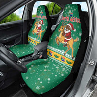 South Africa Christmas Car Seat Cover Santa Reindeer and Africa Map - Wonder Print Shop
