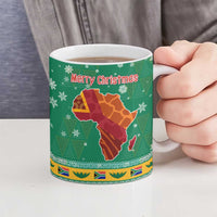 South Africa Christmas Ceramic Mug Santa Reindeer and Africa Map - Wonder Print Shop