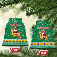 South Africa Christmas Ceramic Ornament Santa Reindeer and Africa Map - Wonder Print Shop