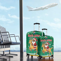 South Africa Christmas Luggage Cover Santa Reindeer and Africa Map - Wonder Print Shop