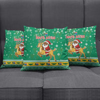 South Africa Christmas Pillow Cover Santa Reindeer and Africa Map - Wonder Print Shop